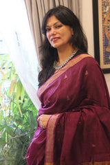 Handwoven Pure Silk Cotton Jamdani sequins resham pallu Saree